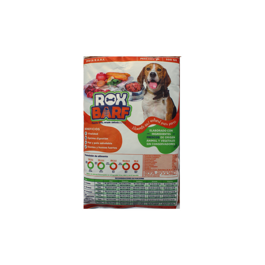Alimento natural para perros ROXBARF .500gm