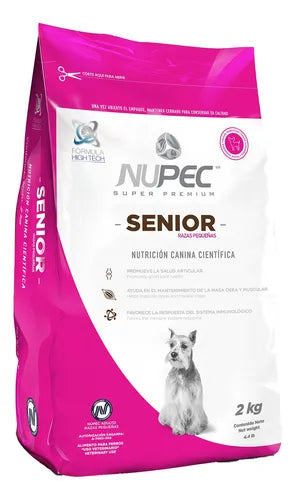 Alimento para perro Senior razas pequeñas 2 kilos Nupec
