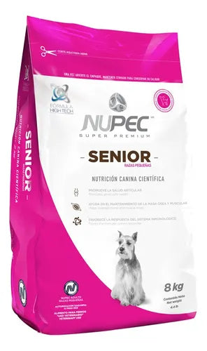 Alimento para perro Senior razas pequeñas 8 kilos Nupec