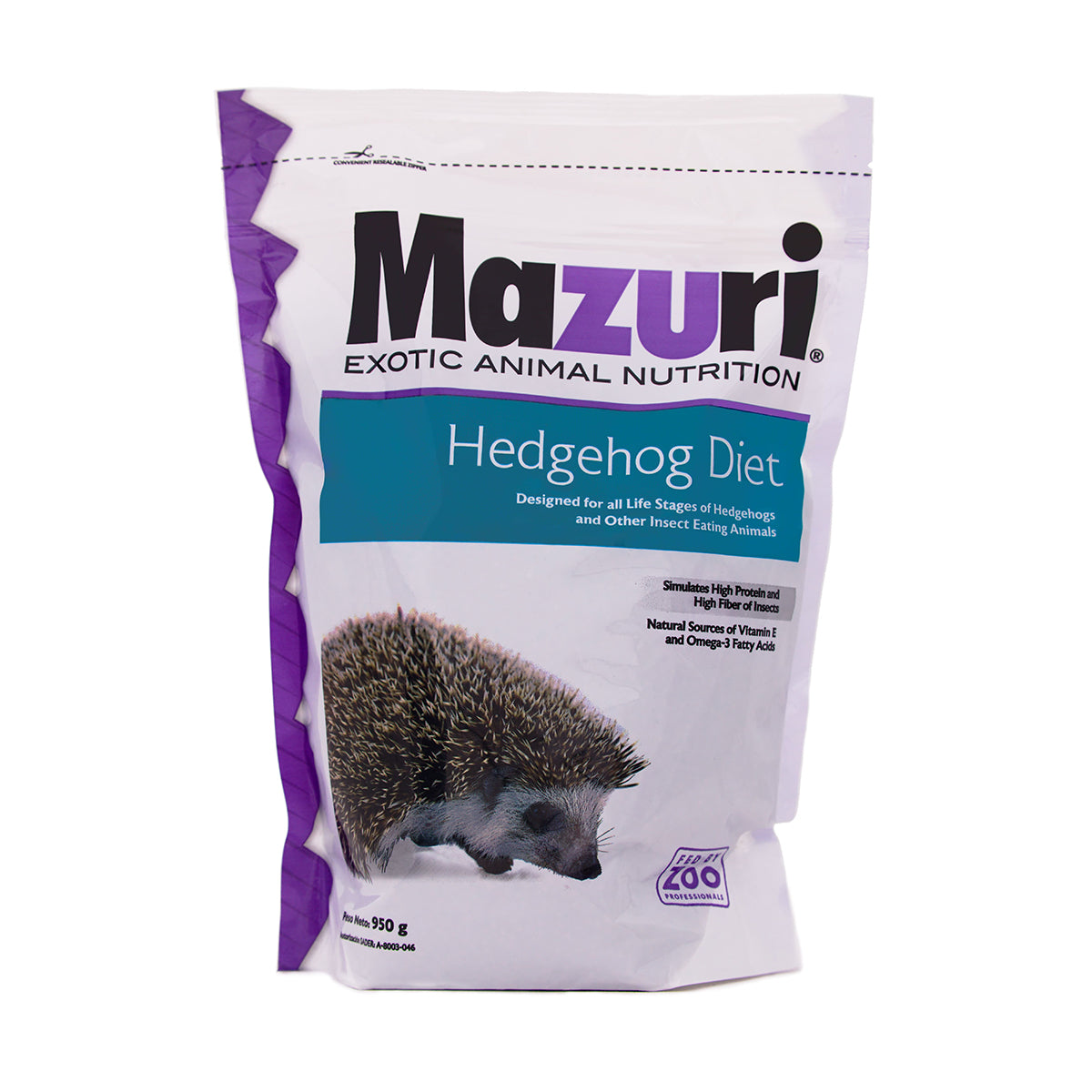 Alimento para erizo Mazuri 950 Gr.