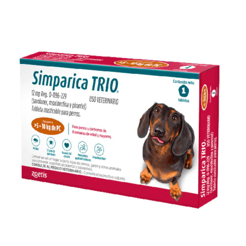 Antiparasitario para perros Simpárica Trío Caramel