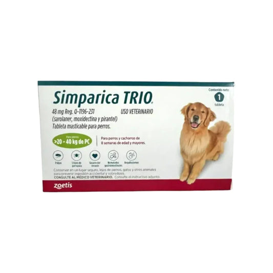 Antiparasitario para perros Simpárica Trío Green